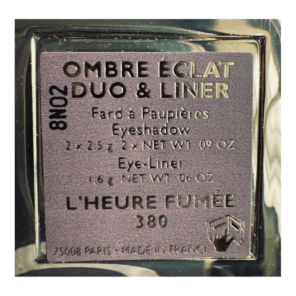 GUERLAIN Ombre Éclat Duo & Liner Eyeshadow Palette L’Heure Fumée 380 New - Picture 3 of 11